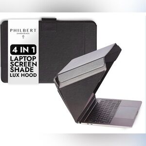 Philbert Danish Design 4-in-1 Laptop Screen Shade Lux Hood 15-16” Black